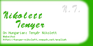 nikolett tenyer business card